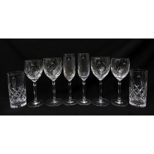 6 - Royal Doulton 8 Piece Set of 24% Lead Crystal Wine Glasses, boxed as new