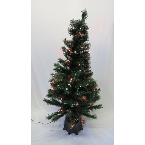 581 - Boxed Classic Red Fibre Optics tree from Homebase approx. 4ft H 120cm UNTESTED