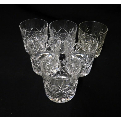 586 - Boxed Set of 6 Edinburgh Crystal Whisky Tumblers