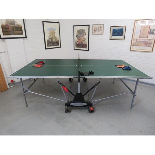 5 - Kettler Table Tennis Table complete with bats approx. 153cm when folded 171cm H