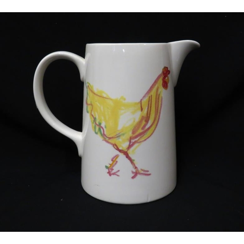 508 - Tiffany Roosters made in England exclusively for Tiffany & Co. ceramic jug approx. 19cm H