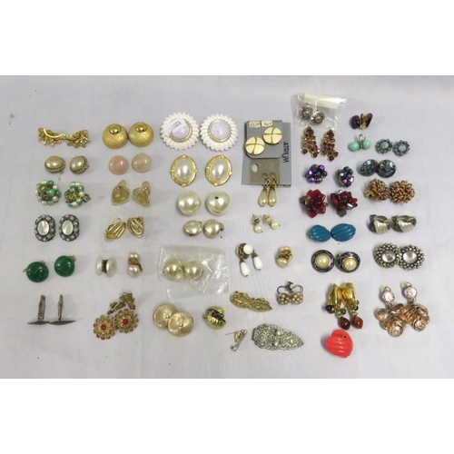 Pairs of Ladies Costume Jewellery earrings, some cufflinks