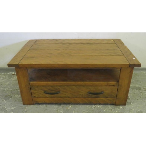 100 - Two Tier Coffee Table with drawer approx. 105cm W x 60cm D x 46cm H A3