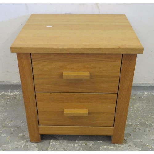 105 - 2 Drawer Bedside Cabinet approx. 50cm W x 43cm D x 53cm H A1