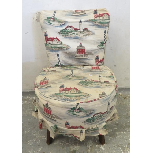 118 - Nursing Chair with loose cover, seat approx. 45cm H, total 80cm H, 53cm W A3