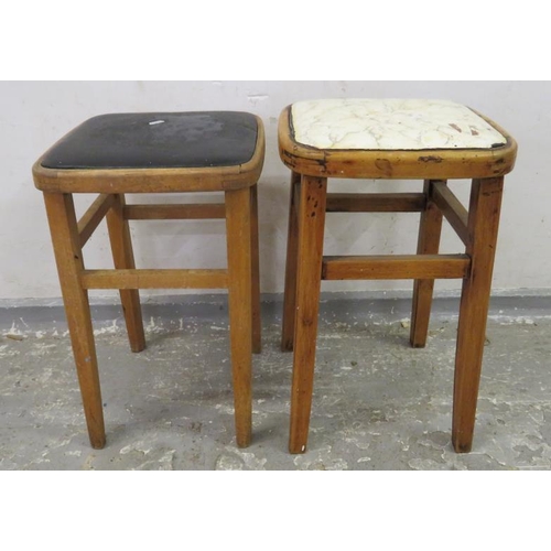 132 - 2 Retro Kitchen Stools approx. 54cm H A1