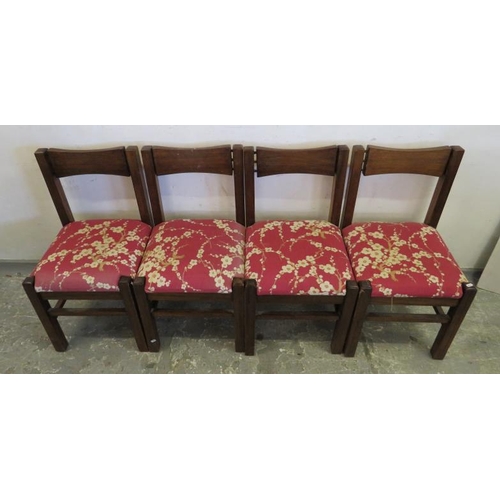 97 - Set of 4 Rustic Dining  Chairs, seat approx. 47cm H x 45cm W x 85cm total height  x 44cm D A8