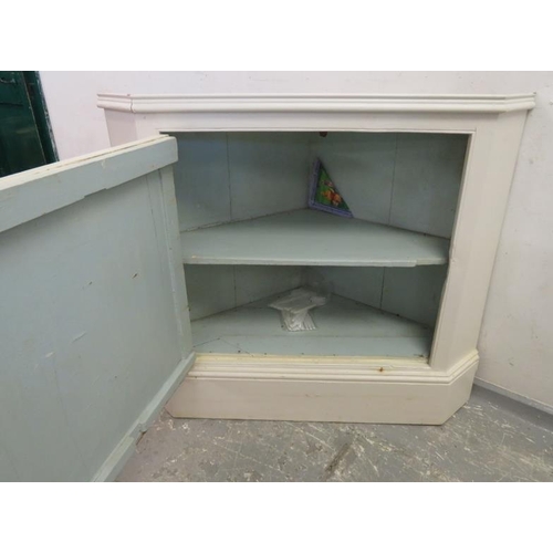 35 - Large Floor Standing Overpainted Corner Cabinet with key BWL