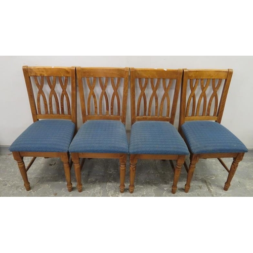 134 - 4 Dining Chairs, seat approx. 50cm H total height 96cm x 45cm W (4) A12