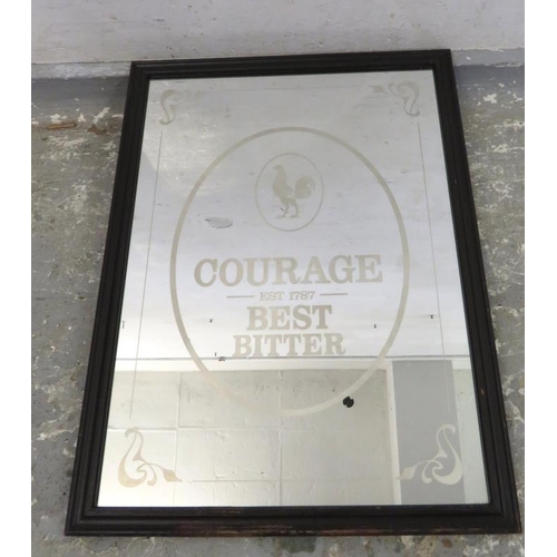 135 - Courage Best Bitter Advertising Mirror, framed approx. 44cm x 58cm A7
