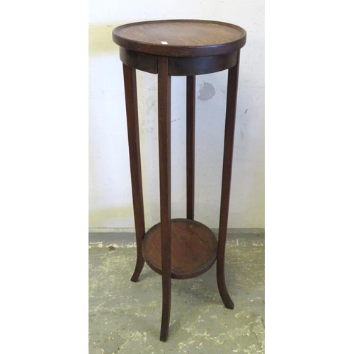 162 - Circular Topped Plant Stand with under-tier approx. 34cm dia. x 100cm H A8