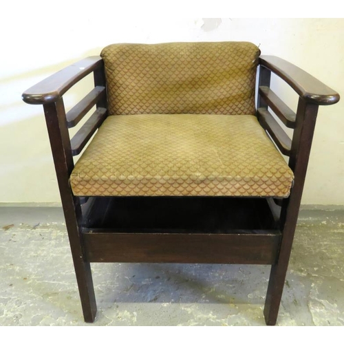 176 - 1920's UTICO Music Chair approx. 66cm H x 59cm W x 50cm D A1