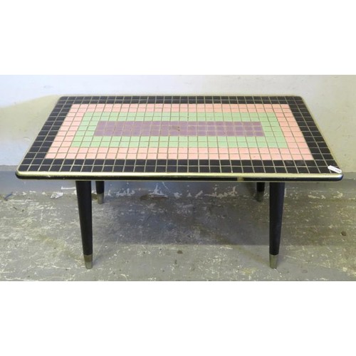 164 - Tile Topped Coffee Table approx. 62cm W x 32cm D x 34cm H A6