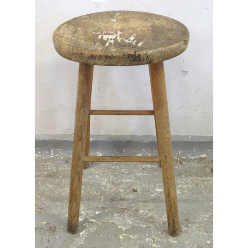 59 - Rustic 4 Footed Stool A3