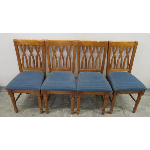 15 - 4 1930's Style Dining Chairs, seat approx. 50cm H total height 96cm x 45cm W (4) A12