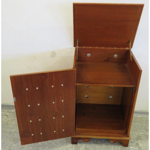 31 - Reproduction HiFi Cabinet with dummy drawer front approx. 37cm W x 47cm D x 85cm H, left hand hinged... 