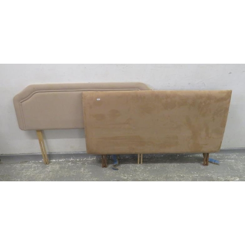 40 - 2 Beige Upholstered Headboards A14