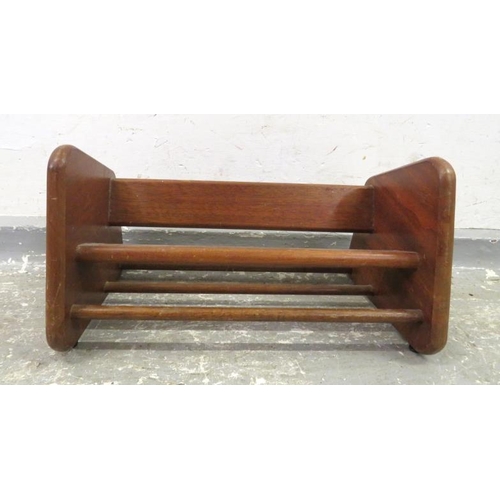 59 - Retro Teak Book Trough approx. 35cm x 22cm x 19cm H A2