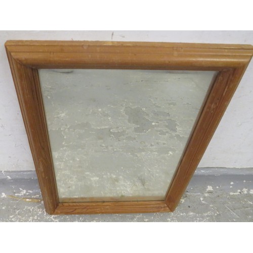 10 - Pine Framed Rectangular Wall Mirror approx. 45cm x 34cm A8