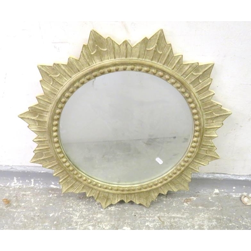 1 - White Painted Starburst Mirror approx. 60cm dia. A8