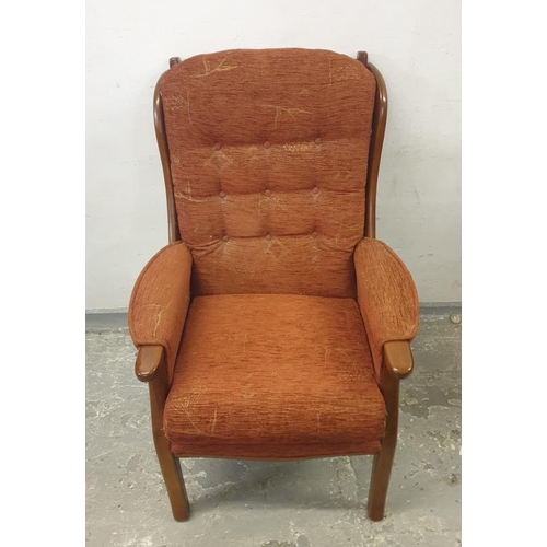 21 - High Back upholstered Armchair FWL