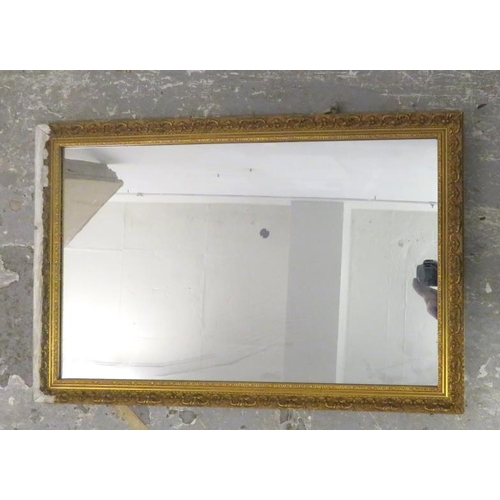 5 - Gilt Framed Rectangular Wall Mirror approx. 44cm x 36cm A/f (frame damaged)