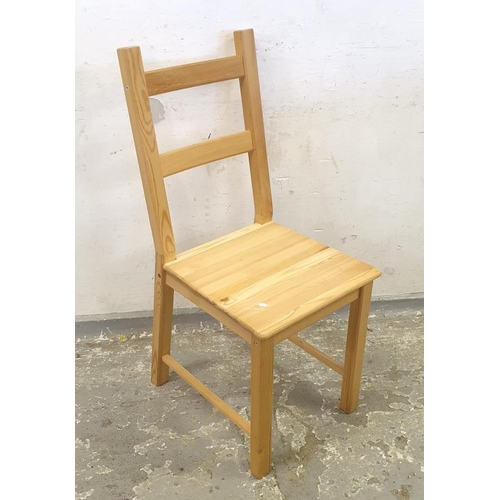 7 - IKEA Pine Double Bar Back Wooden Seated Chair with squab seat     A4