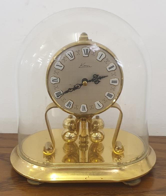 Oval 400 Day Anniversary Clock, Kein movement, oval glass dome UNTESTED FWC