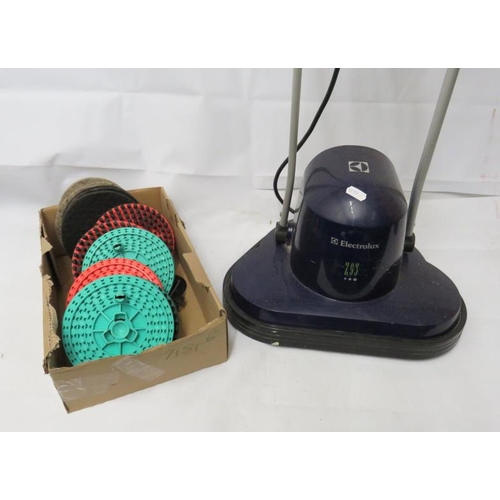 Electrolux floor polisher and attachments, with instructions UNTESTED