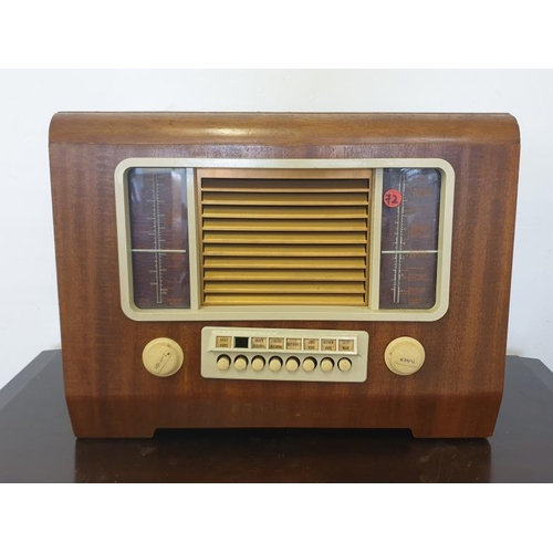 84 - HMV Mahogany Table Top Radio. NOT TESTED    A2/3