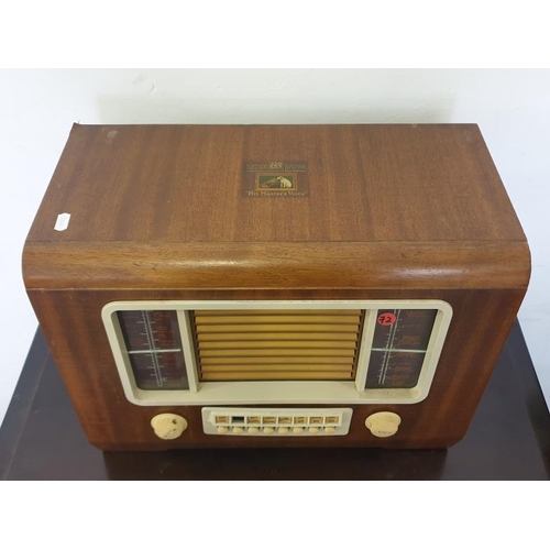 84 - HMV Mahogany Table Top Radio. NOT TESTED    A2/3