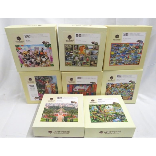 1317 - Wentworth Wooden Puzzles 1000 pieces Cat Bookshelf, Queen of Silk, Pets Selfie, Masterpieces, Best P... 