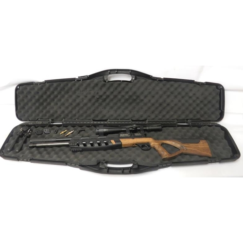 1316 - Sentry Enfield Model 705 0.22 calibre 5.5mm Air Rifle in protective Flanbeau outdoor case & with pum... 