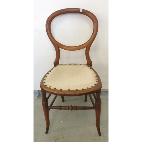 8 - Single Victorian Hoop Back Bedroom Chair (A4)