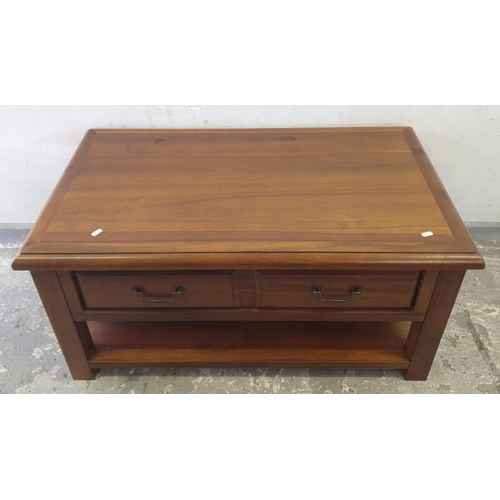 105 - Rectangular Coffee Table with single drawer, 2 dummy drawer front & under-tier (A6)