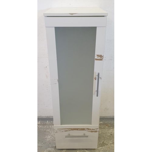 110 - Tall Glazed Single Door Unit with single drawer under (A1)