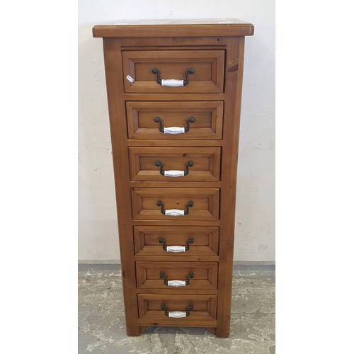 72 - Tall Chest of Drawers, 7 Short with swan neck handles (A5)