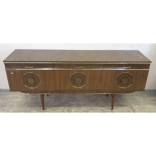 77 - 1950's Vintage Italian  Sideboard with brass handles (A9)
