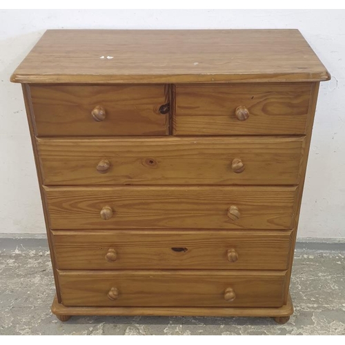 91 - Pine Chest of Drawers, 2 Short & 4 Long (A8)