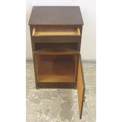 129 - Bedside Cabinet 1 Door, Open Hutch, 1 Shallow Drawer (A4)