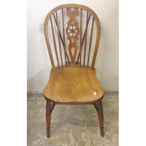 239 - Windsor Style Wheel Back/Spindle Back Kitchen/Dining Chair (A2)