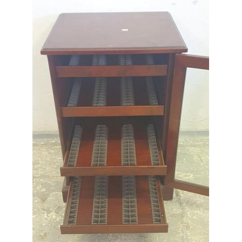 181 - Stag Single Door Cabinet with sliding trays & CD holders (B A8/9)