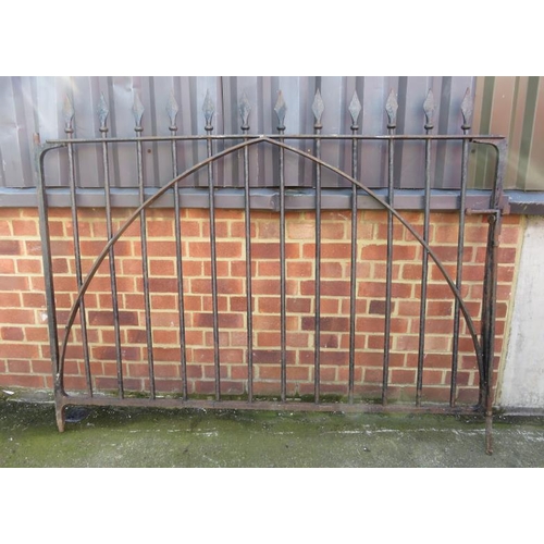 1935 - Pair of Wrought Iron Black Painted Gates with arched centre 131cmH x 167/168cmW