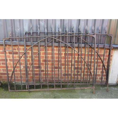 1935 - Pair of Wrought Iron Black Painted Gates with arched centre 131cmH x 167/168cmW