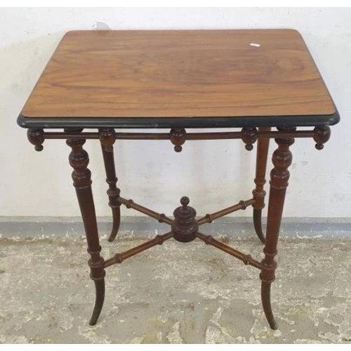 107 - Circa 1870 Victorian Aesthetic Period Mahogany Side/Window Table 65cm W x 49cm D x 74cm H (A2)