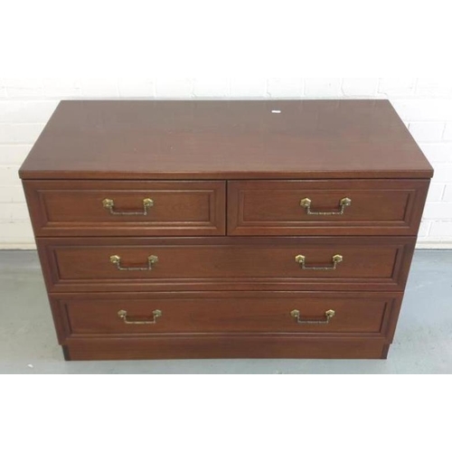 9 - G Plan Chest of Drawers, 2 long & 2 short drawers with brass handles (A1)