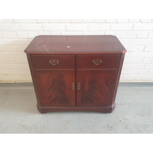 13 - The Burley Butler Hostess Trolley in Cabinet form, faux drawer topped twin cupboard door base, lift ... 