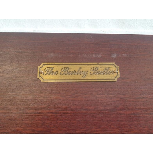 13 - The Burley Butler Hostess Trolley in Cabinet form, faux drawer topped twin cupboard door base, lift ... 