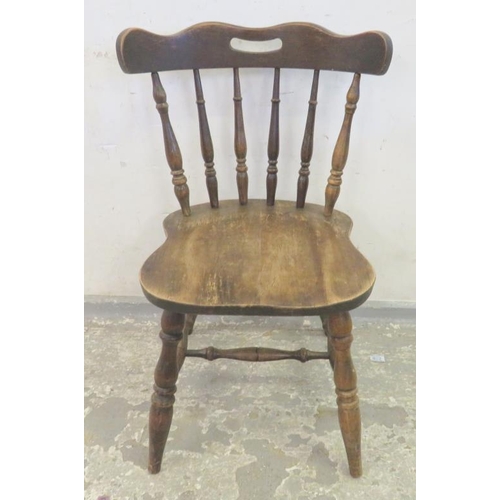 292 - C19th Style Farmhouse Spindle Back Dining Chair (A8)