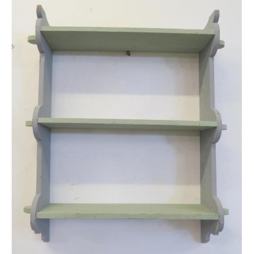 24 - Grey/Green Painted Shelf (A1)